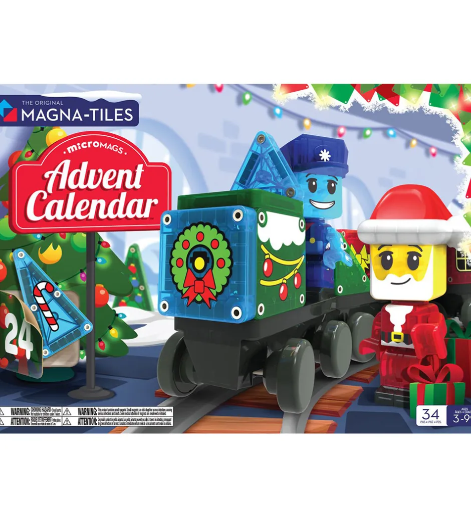 Magna-Tiles - 34 Dele - MicroMAGS>Julekalender Hot