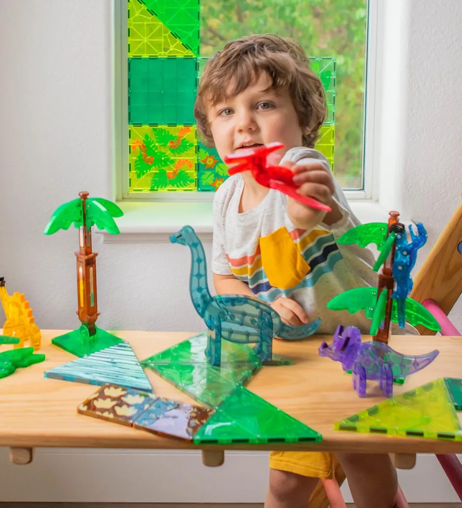 Magnetsæt - 50 Dele - Dino World XL>Magna-Tiles Discount