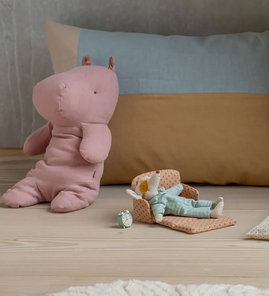 Bamse - Safari Friends - Flodhest - Medium - Rosa>Maileg Online
