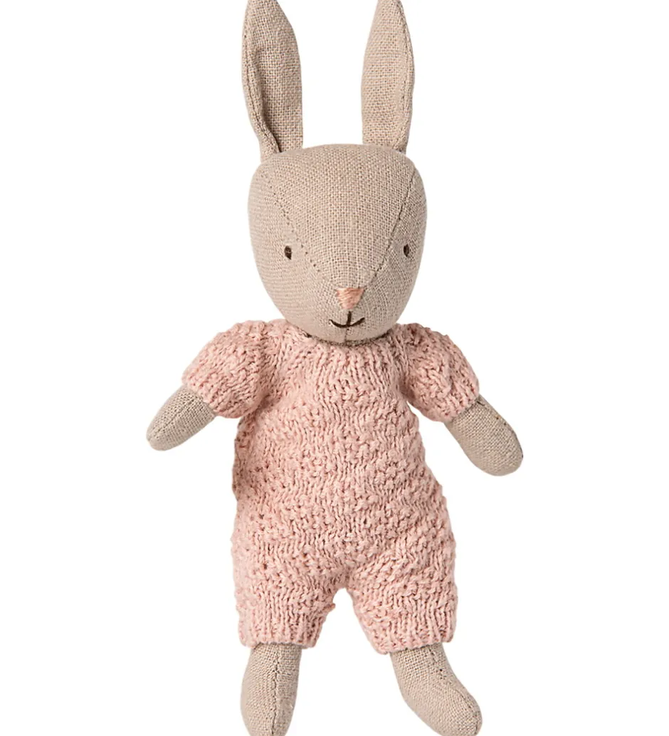 Hare - Micro - Strikket Dragt - Sand/Rosa>Maileg Best