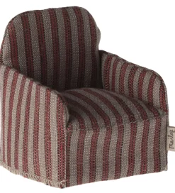Miniature Lænestol - Mus - Rød/Stripe>Maileg Sale