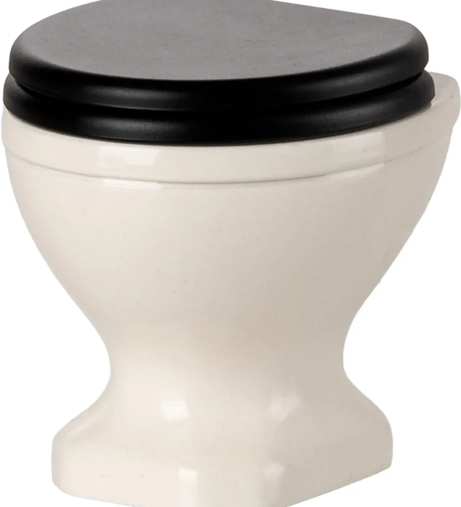 Miniature Toilet - Mus - Råhvid>Maileg Outlet