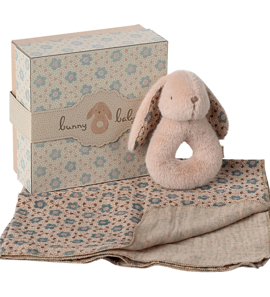 Ranglesæt - Kaninrangle/Stofble - Powder>Maileg New