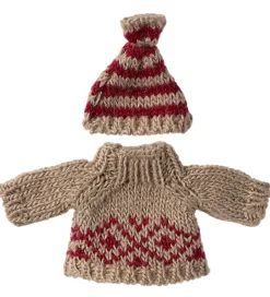 sweater/Hat - Strik - Mus - Mor>Maileg Clearance