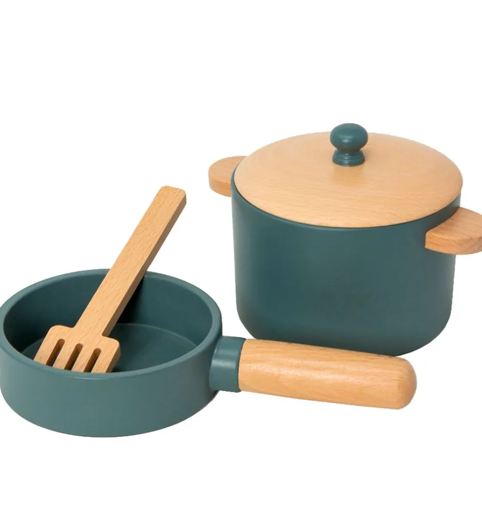 Gryde/Pandesæt - Træ - Emerald Green>MaMaMeMo Online
