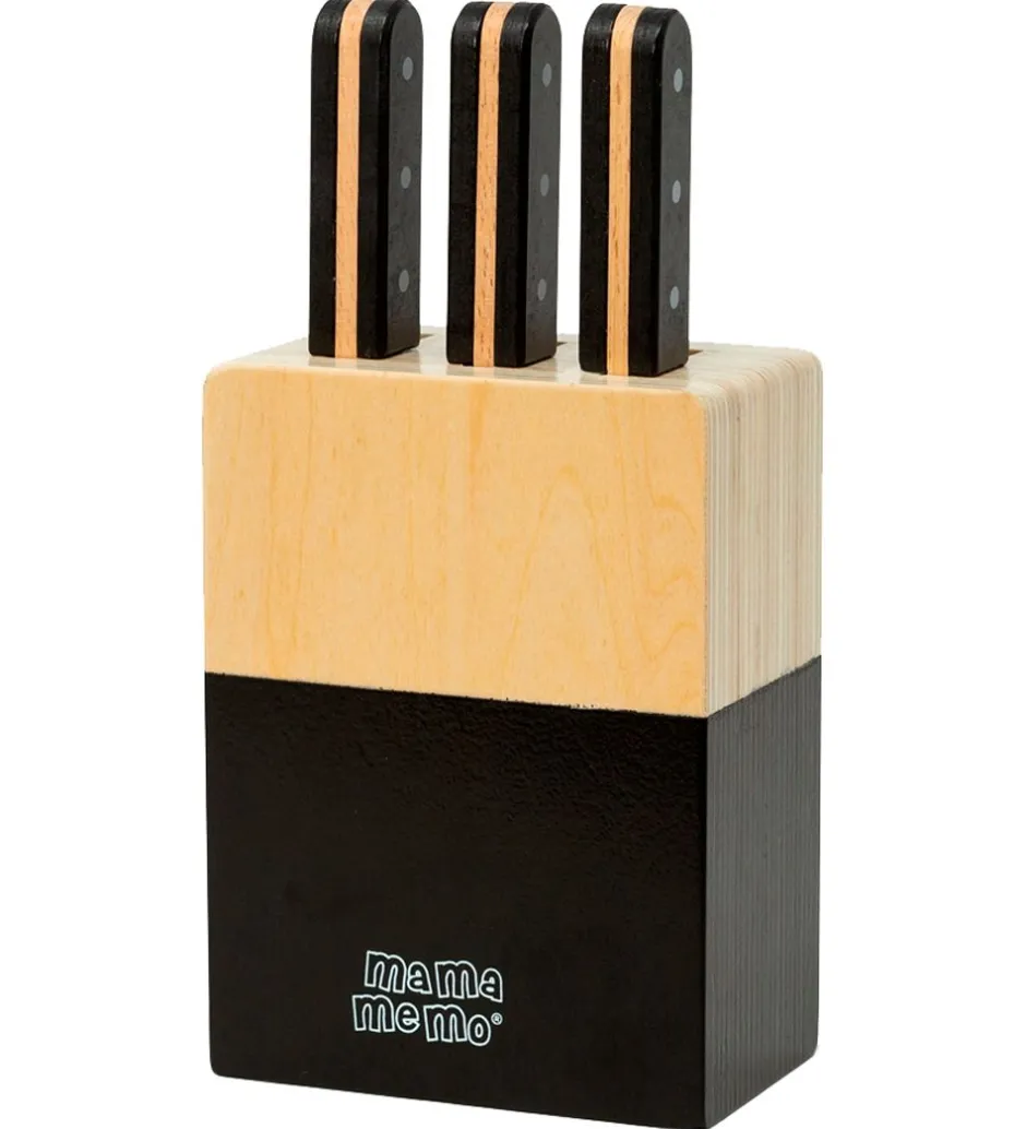 Knivblok m. 3 Knive - Træ>MaMaMeMo Best