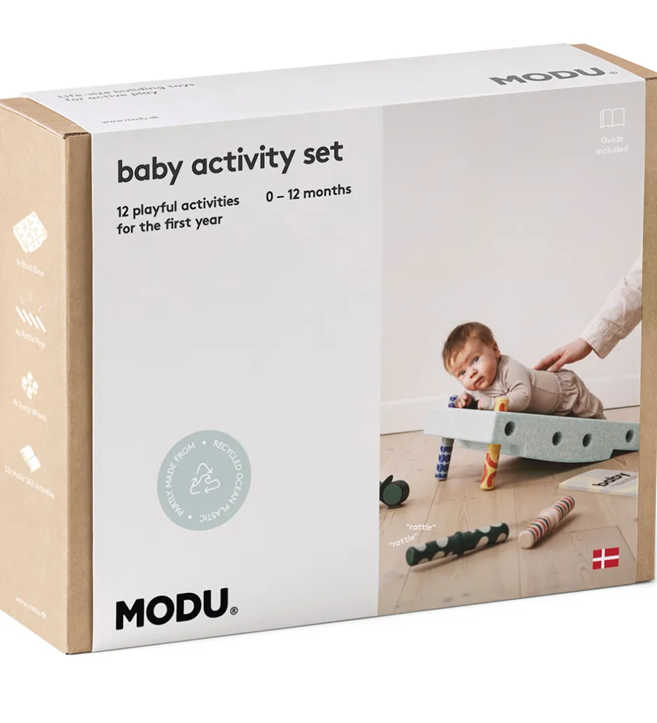 Baby Motoriksæt - 10 Dele - Ocean Mint/Forest Green>MODU Hot