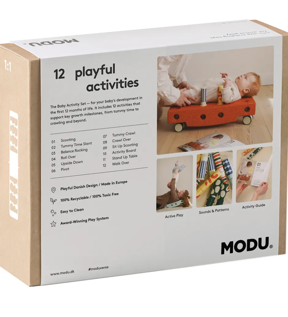 Baby Motoriksæt - 10 Dele - Deep Blue/Sky Blue>MODU