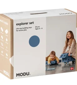 Explorer Sæt - 20 Dele - 55x40x20 cm - Deep Blue/Sky Blue>MODU Hot