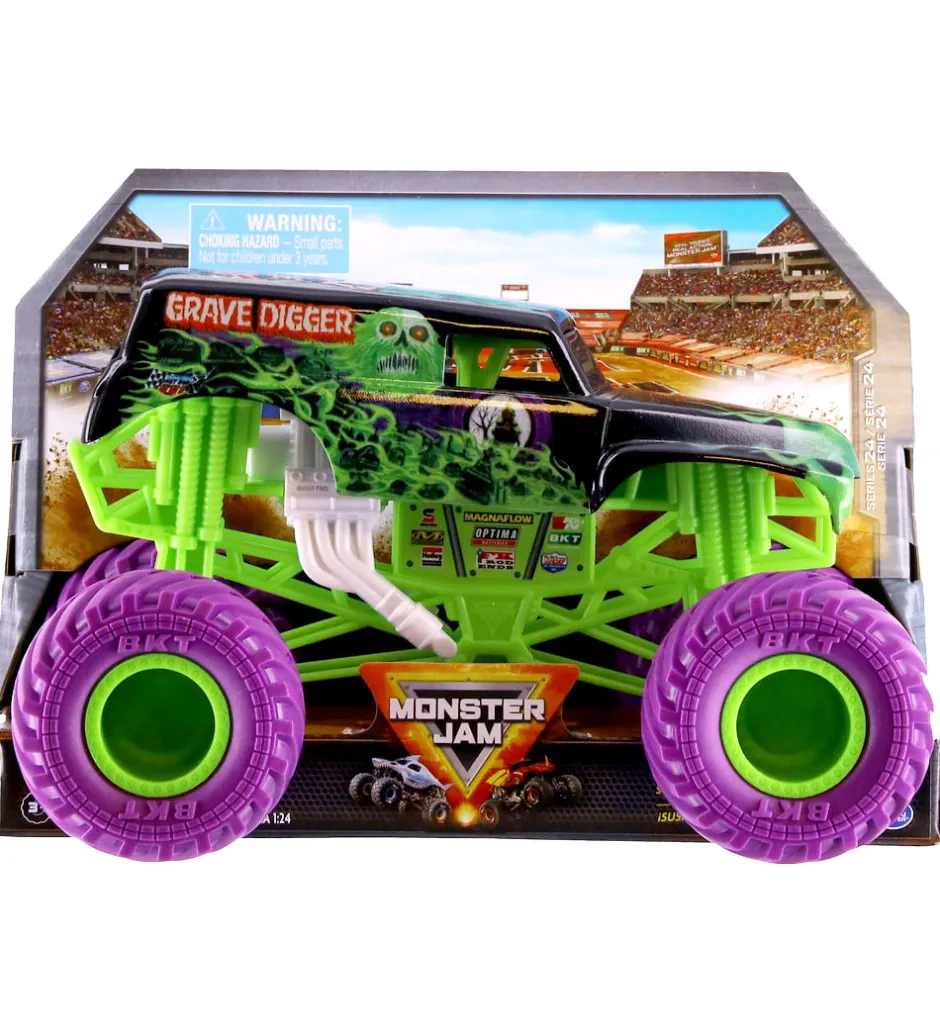 Collector Truck - 1:24 - Grave Digger - Grøn/Lilla>Monster Jam Clearance