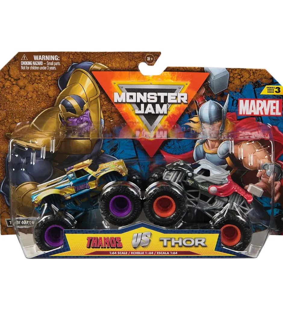 Truck - 1:64 - Marvel - 2-pak - Thanos vs Thor>Monster Jam Hot