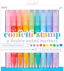 Dobbeltsidede Tuscher - 9 stk - Confetti Stamp>Ooly Clearance