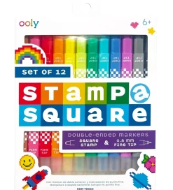 Dobbeltsidede Tuscher - Stamp a Square - 12 stk>Ooly Clearance