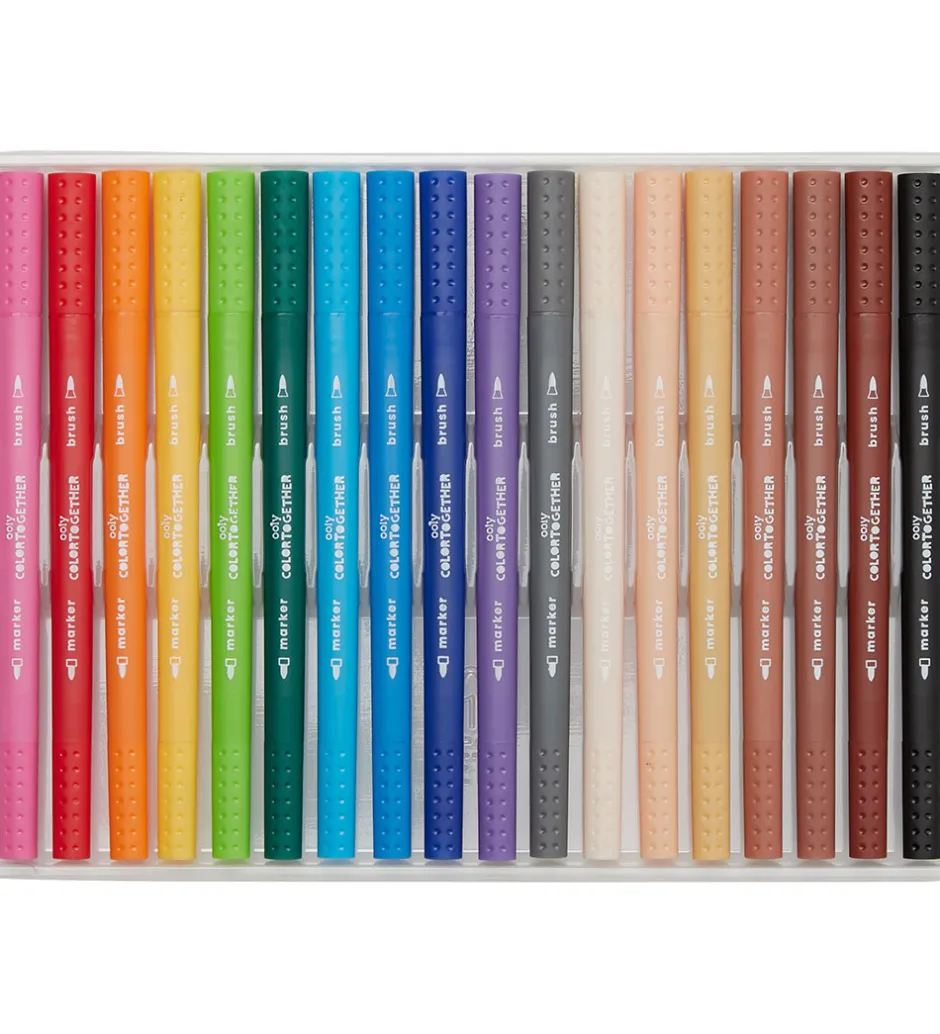 Dobbeltsidede Tuscher - 18 stk - Color Together>Ooly Hot