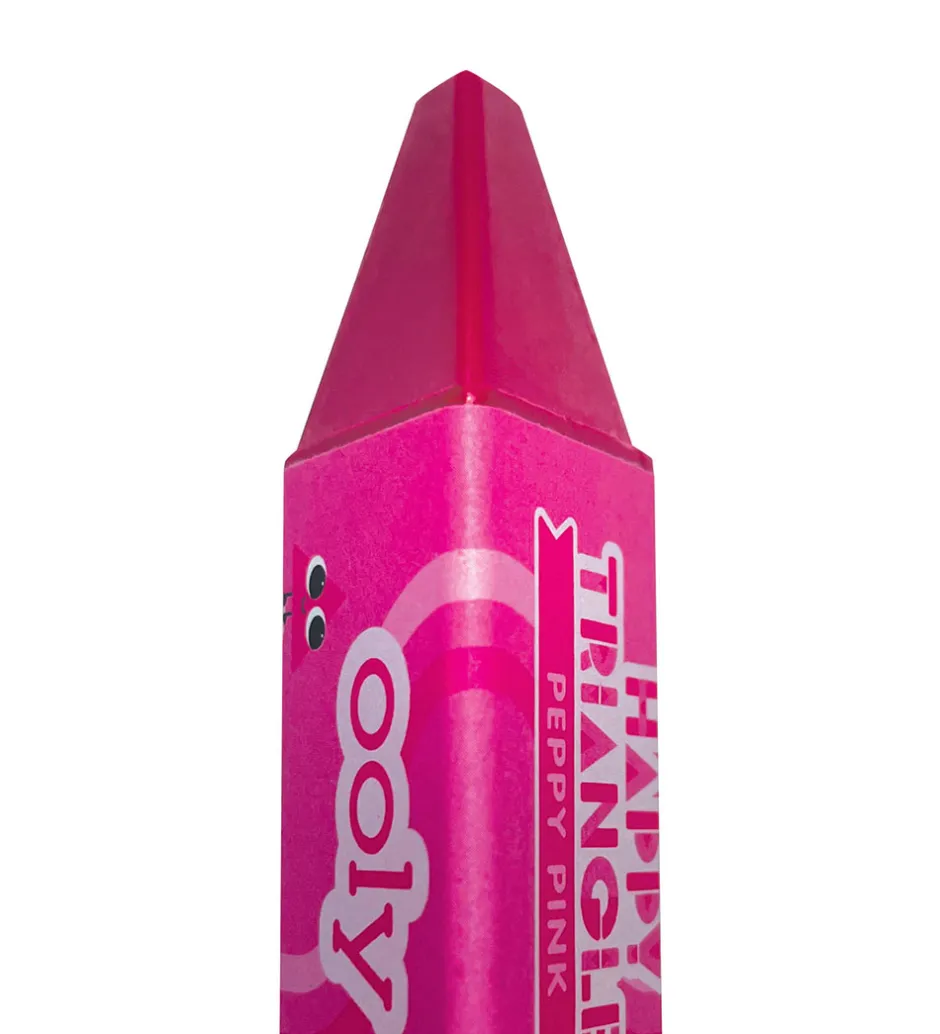 Farvekridt - 12 stk - Jumbo - Happy Triangles>Ooly