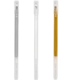 Farvekuglepen - Modern Gel Pens - Guld/Hvid/Sølv>Ooly Outlet