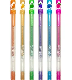 Kuglepenne m. Frugtduft - Metallic - 6 stk - Yummy Yummy>Ooly Best