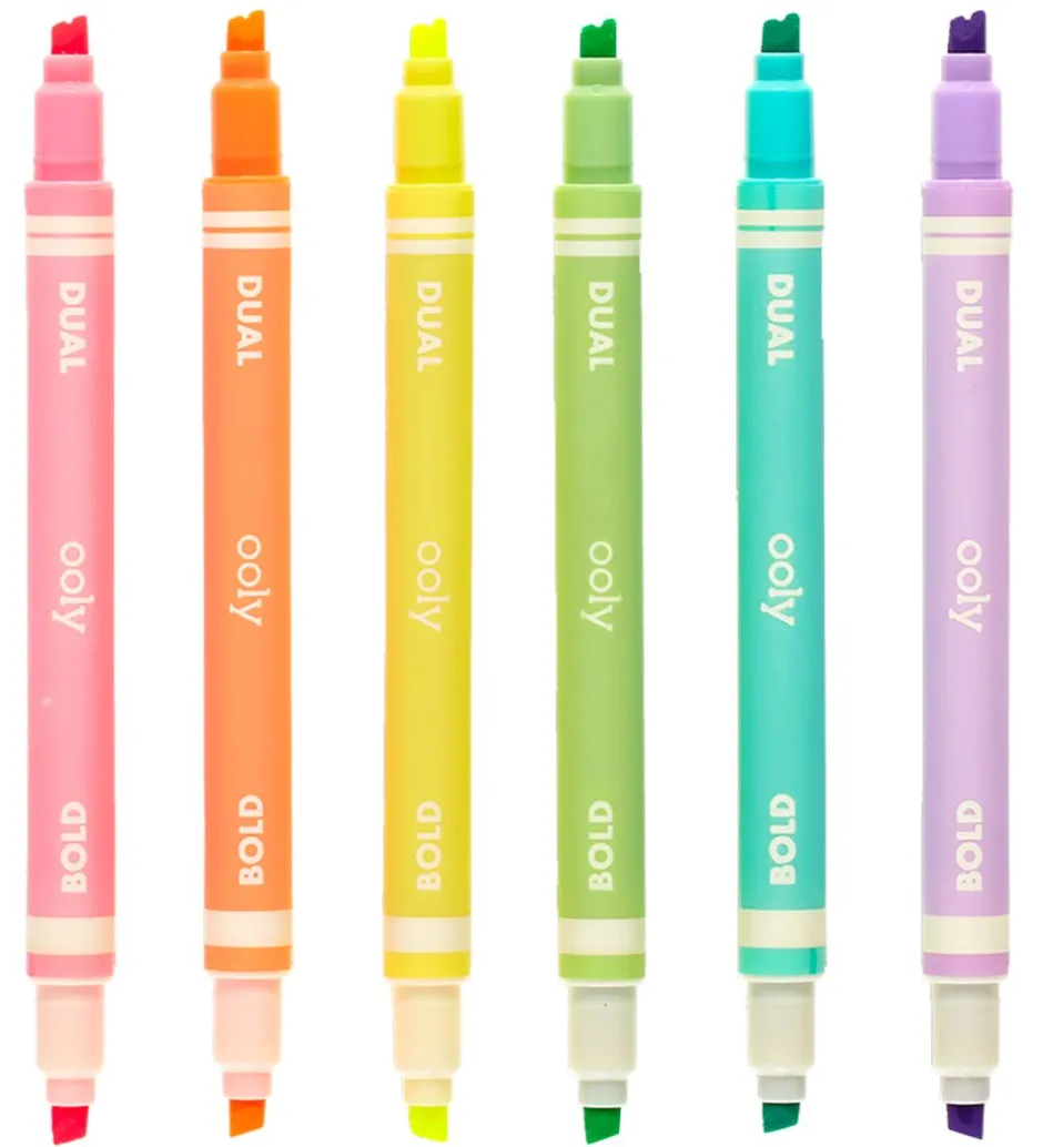 Overstregningstuscher - 6 Stk - Dual Liner Neon Highlighter>Ooly Best