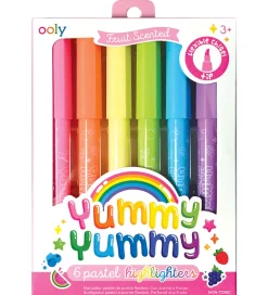 Overstregningstuscher m. Frugtduft - 6 stk - Yummy Yummy>Ooly New