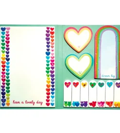 Sticky Notes Bog - Side Notes - Rainbow Hearts>Ooly New