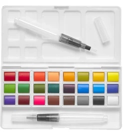 Vandfarver - 24 Stk - Chroma Blends Travel Watercolor Palet>Ooly