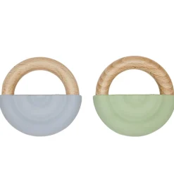 Bidering - Rainbow Teether - 2-pak - Dusty Blue/Green>OYOY Hot