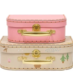 Kuffertsæt - 2-pak - Deer & Duck - Camel/Rose>OYOY Hot
