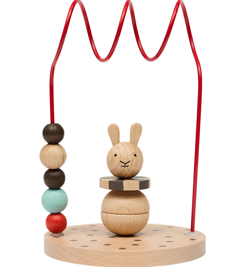 Kugleramme - Circus Rabbit - Træ - Nature/Cherry Red>OYOY Clearance