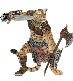 Mutant Tiger m. Økse Og Sværd - H: 10 cm>Papo Online