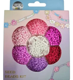 Perler - Glasperlemix - Pink/Lilla/Hvid>Pearl N Fun Hot
