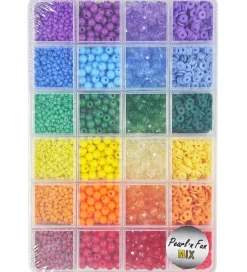 Perler - Smykkesæt - Regnbuefarver>Pearl N Fun New