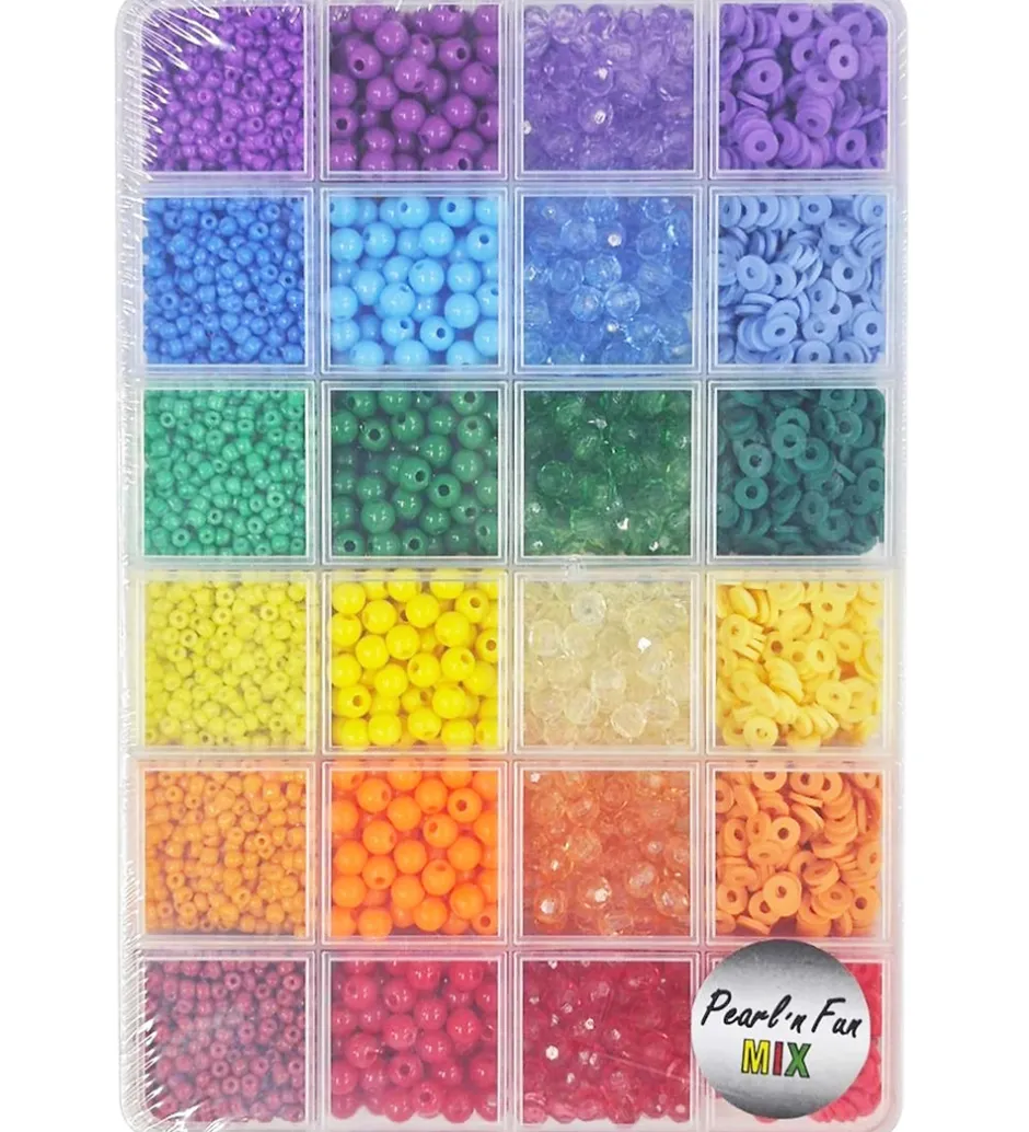 Perler - Smykkesæt - Regnbuefarver>Pearl N Fun New