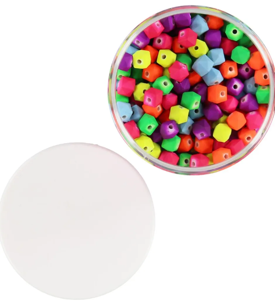 Pearl'n Fun Perler - Oktogram - 125 gram - Neon>Pearl N Fun Hot