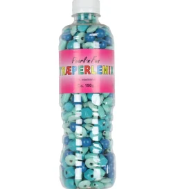 Pearl'n Fun Træperler m. Elastiksnor - 190 gram - Blå/Turkis>Pearl N Fun Outlet