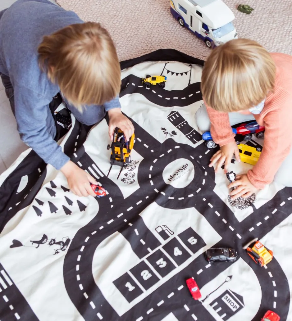 Legetøjstæppe - Ø140 cm - Vejbane>Play&Go Discount