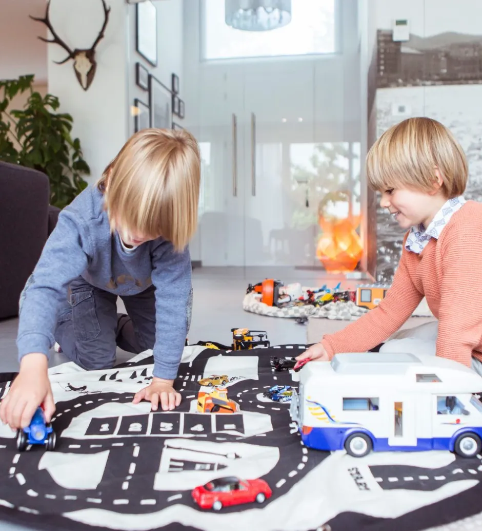 Legetøjstæppe - Ø140 cm - Vejbane>Play&Go Discount