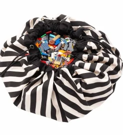 Legetøjstæppe - Ø140 cm - Stripes Black>Play&Go Online