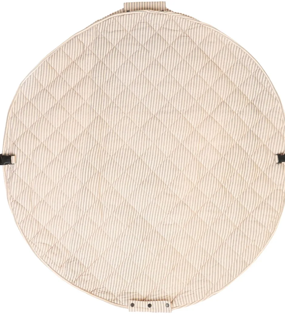 Legetøjstæppe - Ø120 cm - Soft Organic - Stripes Blue>Play&Go New