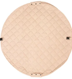 Legetøjstæppe - Ø120 cm - Soft Organic - Stripes Brown>Play&Go Best