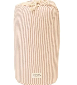 Legetøjstæppe - Ø120 cm - Soft Organic - Stripes Brown><noscript><img width=