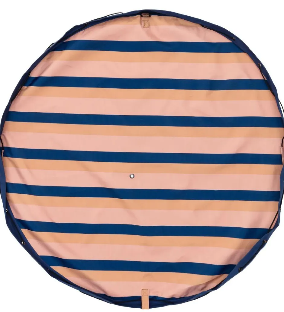 Legetøjstæppe - Outdoor - Ø140 - Mokka Stripes>Play&Go Discount