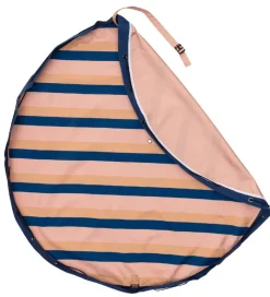 Legetøjstæppe - Outdoor - Ø140 - Mokka Stripes><noscript><img width=