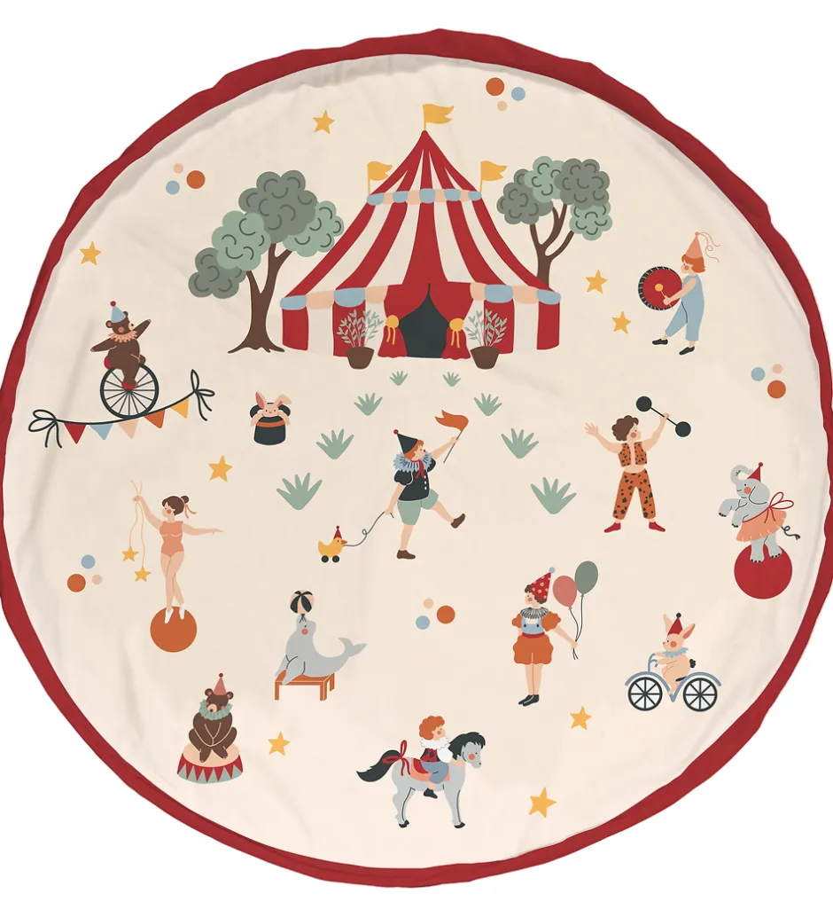 Legetøjstæppe/Opbevaring - 140 cm - 2-i-1 - Circus>Play&Go Hot