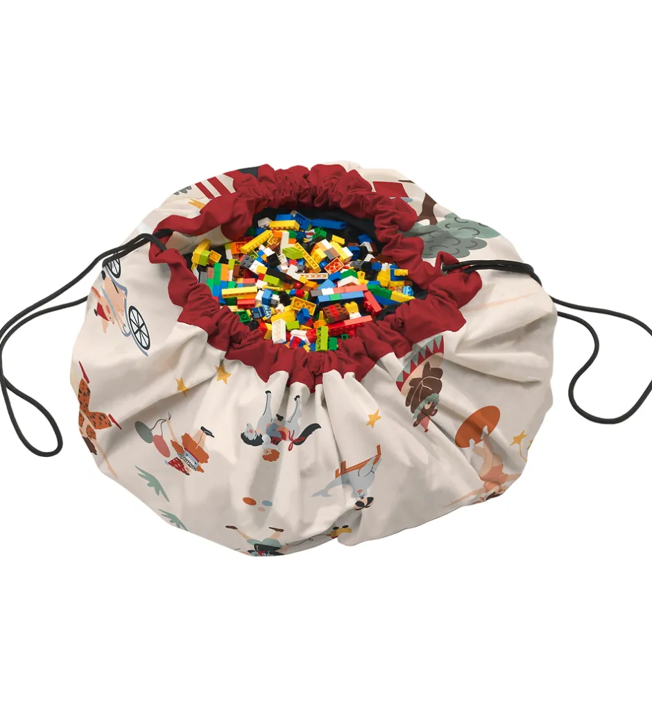 Legetøjstæppe/Opbevaring - 140 cm - 2-i-1 - Circus>Play&Go Hot
