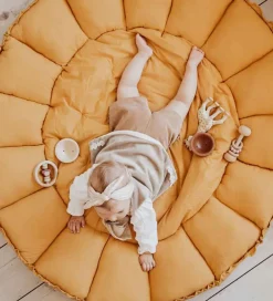 Legetæppe - 3-i-1 - Ø130 cm - Mustard><noscript><img width=