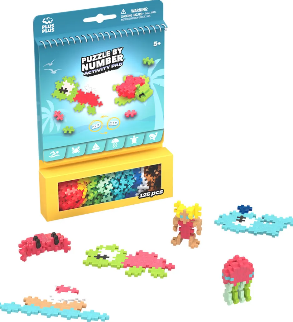 Aktivitetssæt - Puzzle By Number - 125 stk. - Havet>Plus-Plus Hot