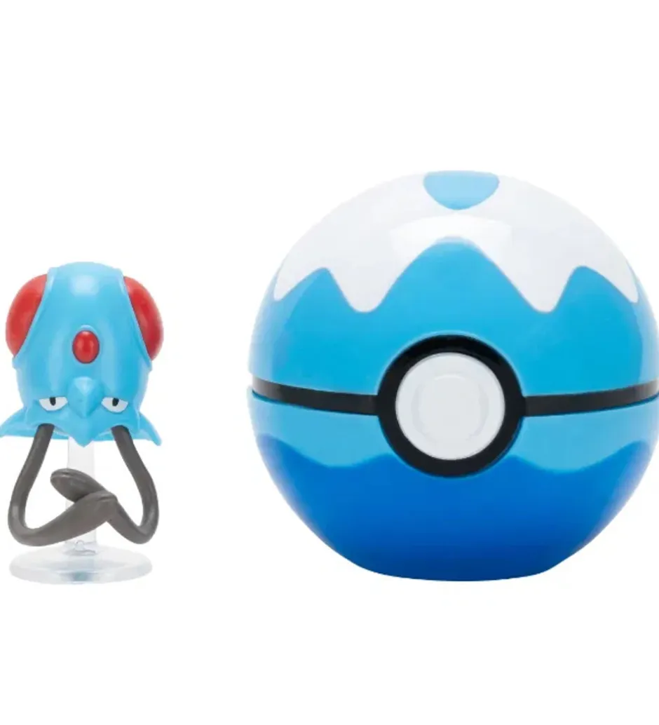 Figur - Clip 'N' Go - Tentacool m. Dive Ball>Pokémon New