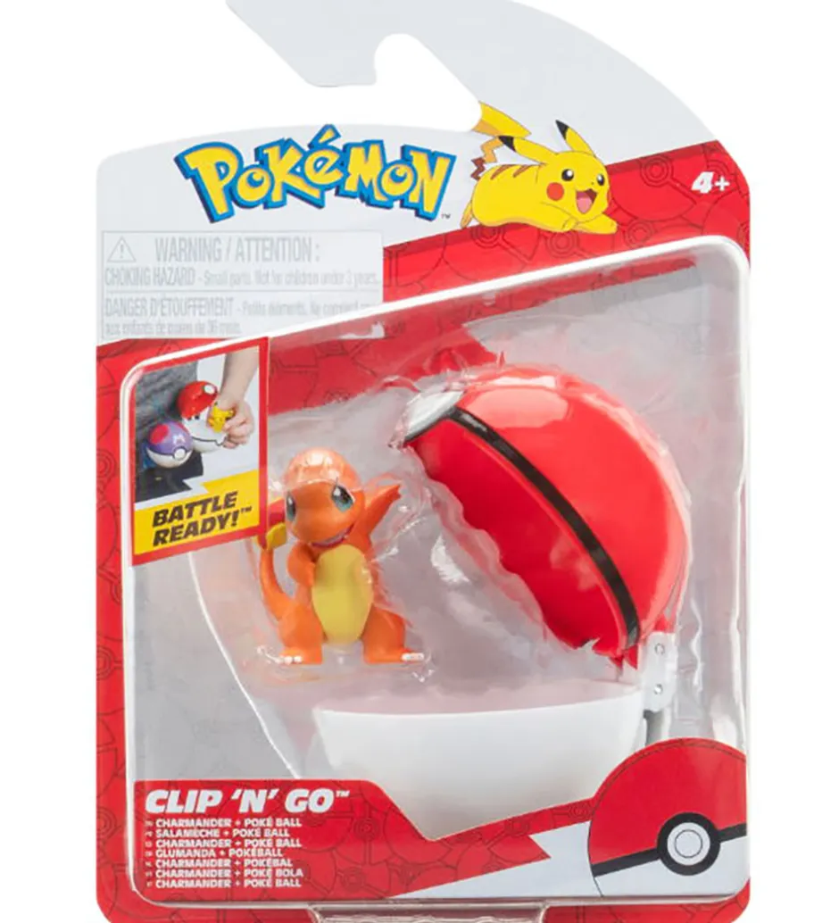 Figur - Clip 'N' Go - Charmander m. Poke Ball>Pokémon New