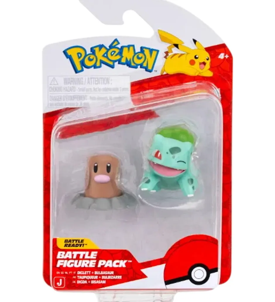 Figurer - Battle Figure - 2-pak - Diglett/Bulbasaur>Pokémon New