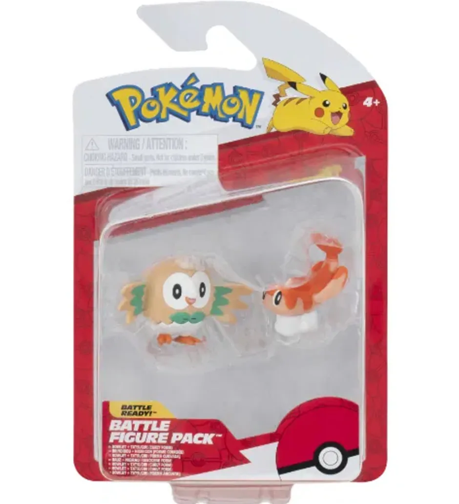 Figurer - 2-pak - Battle Figure - Tatsugiri/Rowlet>Pokémon Clearance